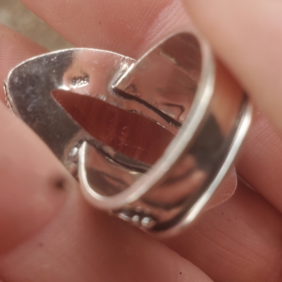 New Watermelon Quartz Crystal 925 Silver Ring. - Picture 8 of 16